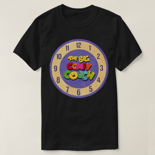 De Big Comfy Couch Clock Sticker T-shirt (Design voorkant)
