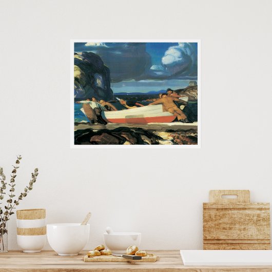 De Big Dory, George Bellows 1913 Poster (Keuken)
