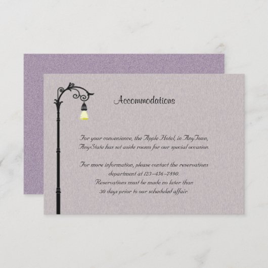 De Big Easy Wedding Insert Informatiekaartje (Voorkant / Achterkant)