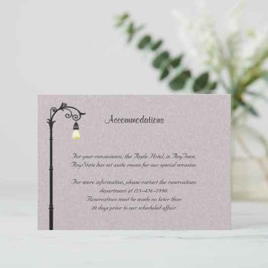 De Big Easy Wedding Insert Informatiekaartje (Staand voorkant)