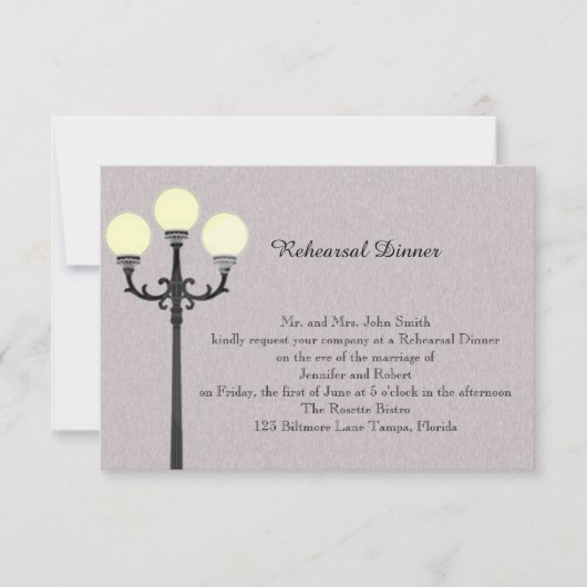 De Big Easy Wedding Rehearsal Kaart (Voorkant)