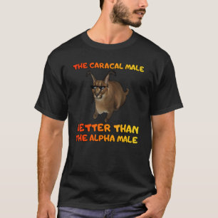 De Big Floppa Male Big Meme Caracal Male Cat T-shirt