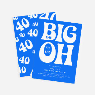 De Big Four OH! Blauwe 40e Verjaardag Kaart