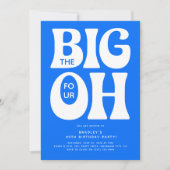 De Big Four OH! Blauwe 40e Verjaardag Kaart (Voorkant)