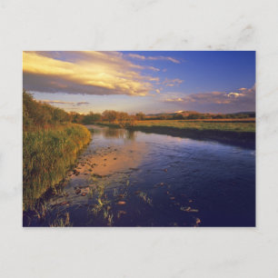 De Big Hole-rivier bij het laatste licht bij Jacks Briefkaart