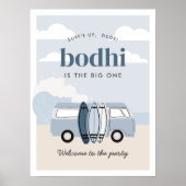 De Big One Boys' Beach Surf Verjaardag Poster (Voorkant)