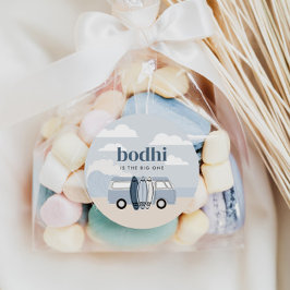 De Big One Boys' Beach Surf Verjaardag Ronde Sticker