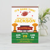 De Big One Football Sport Game Field Boy Birthday Kaart (Staand voorkant)