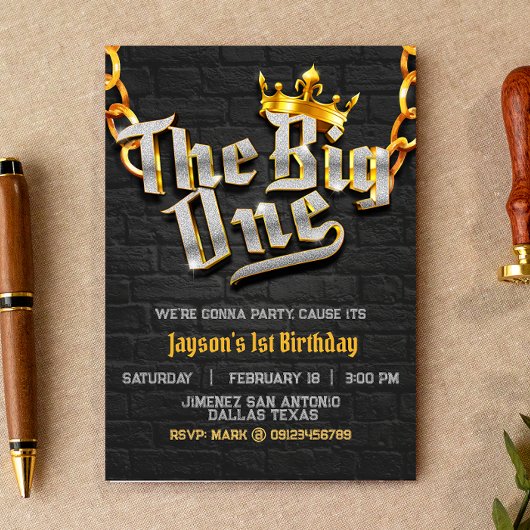 De Big One - Hip Hop - 1e verjaardag Kaart