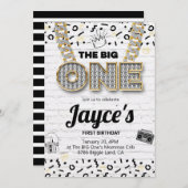De BIG One Hip Hop Eerste Verjaardag Uitnodiging (Voorkant / Achterkant)