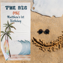 De Big One Ocean Wave Surf Strandlaken