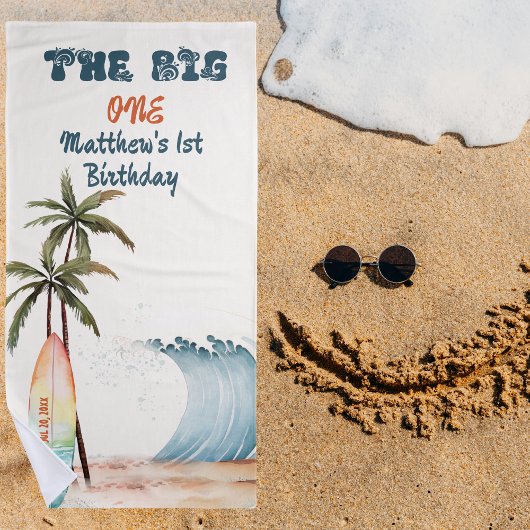 De Big One Ocean Wave Surf Strandlaken