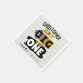 De BIG One| Retro 90's Hip Hop 1st verjaardag Servet (Hoek)