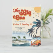 De Big One Surf Beach 1e verjaardag Kaart (Staand voorkant)