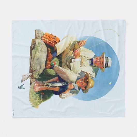 De Big One vangen Fleece Deken (Voorkant (Horizontaal))