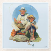 De Big One vangen Glazen Onderzetter (Voorkant)