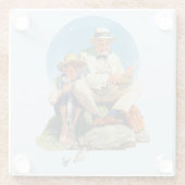 De Big One vangen Glazen Onderzetter (Achterkant)