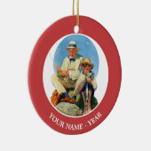 De Big One vangen Keramisch Ornament (Rechts)