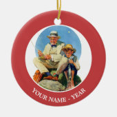 De Big One vangen Keramisch Ornament (Voorkant)