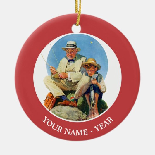 De Big One vangen Keramisch Ornament (Voorkant)