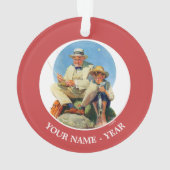 De Big One vangen Ornament (achterkant)