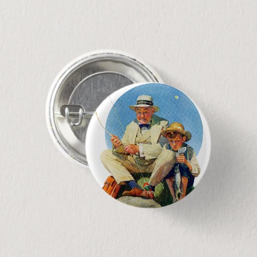 De Big One vangen Ronde Button 3,2 Cm (Voorkant /achterkant)