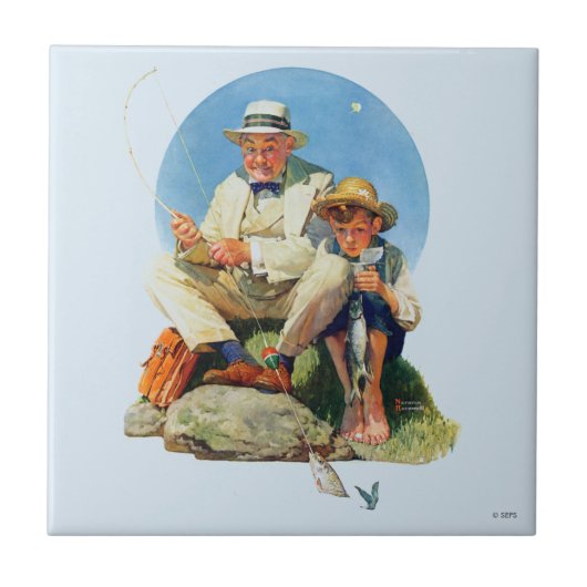 De Big One vangen Tegeltje (Voorkant)