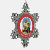 De Big One vangen Tin Sneeuwvlok Ornament (Links)