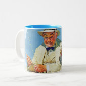 De Big One vangen Tweekleurige Koffiemok (Voorkant links)