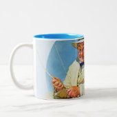 De Big One vangen Tweekleurige Koffiemok (Links)