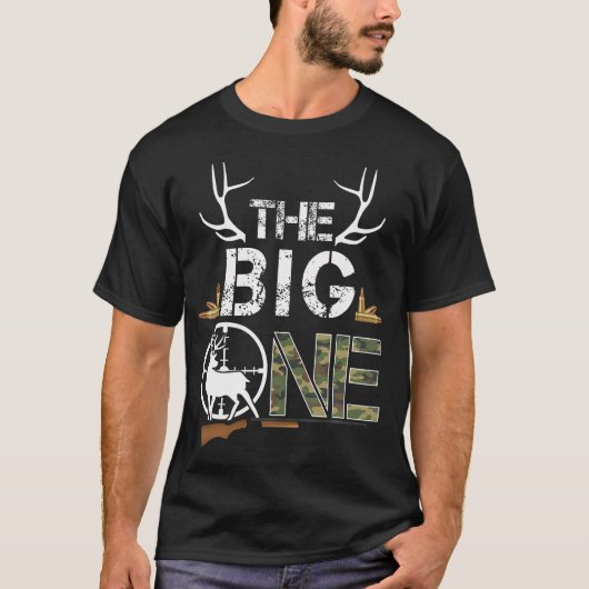 De Big One Verjaardag Boy Deer Hunter Camouflage 1 T-shirt (Voorkant)