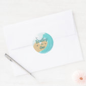 De Big One Wave Cupcake Favor Sticker (Envelop)