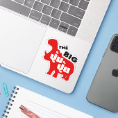 DE BIG PUM PUI = Vat in de Thaise taal Sticker (Laptop met iPhone)