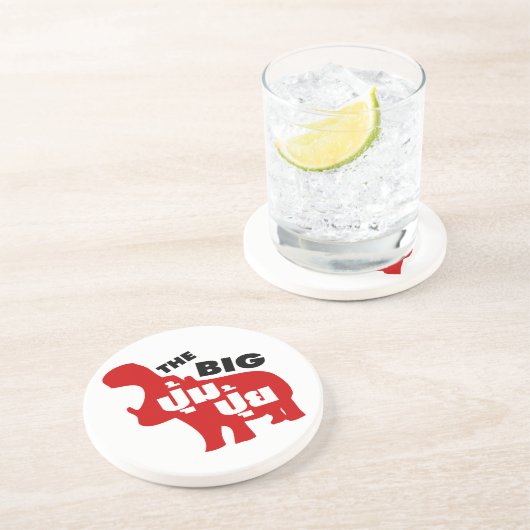 DE BIG PUM PUI = Vat in de Thaise taal Zandsteen Onderzetter (Zijkant)