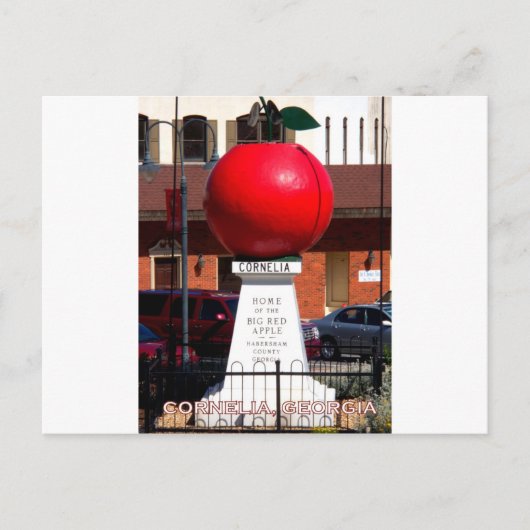 DE BIG RED APPLE - Cornelia, Georgia Briefkaart (Voorkant)