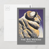 De Big Sheep grote merino Australisch reisicoon Briefkaart (Voorkant / Achterkant)
