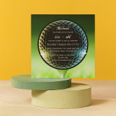 De Big Six-Oh Golf 60th Birthday Party Kaart