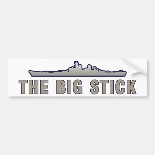 De Big Stick Bumpersticker (Voorkant)