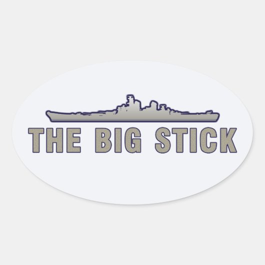 De Big Stick Ovale Sticker (Voorkant)