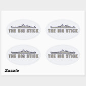 De Big Stick Ovale Sticker (Vel)