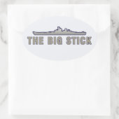 De Big Stick Ovale Sticker (Tas)