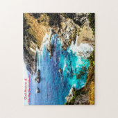 De Big Sur Californië. Kerstgroet Jigzaag Legpuzzel (Verticaal)
