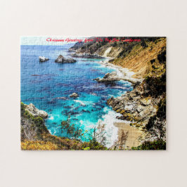 De Big Sur Californië. Kerstgroeten Legpuzzel