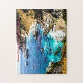 De Big Sur Californië. Kerstgroeten Legpuzzel (Verticaal)