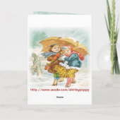 De Big Umbrella ~ Nieuwjaarskaart Feestdagen Kaart (Achterkant)