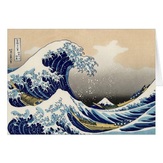 De Big Wave van Kanagawa Card (Voorkant Horizontaal)
