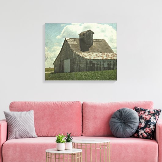 De Big White Barn Canvas Afdruk (Insitu (Woonkamer))