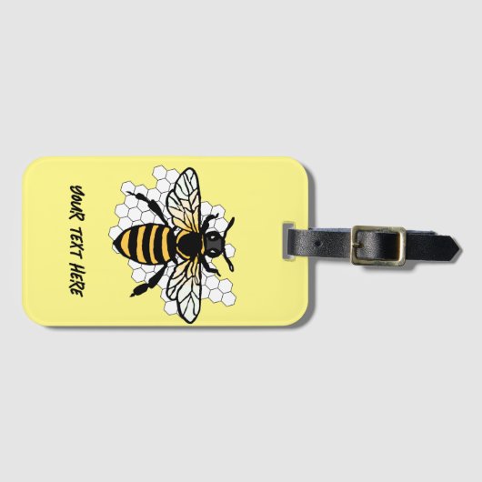 De bij bagagelabel (Voorkant (horizontaal))