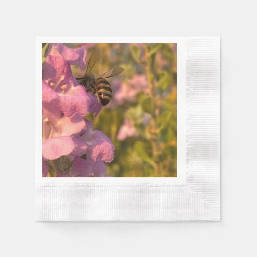 De Bij 🐝 En De Bloem 🌺  Servet (Voorkant)