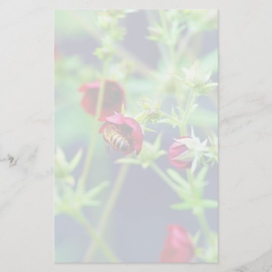 De bij met de rode ventilator briefpapier (Voorkant)